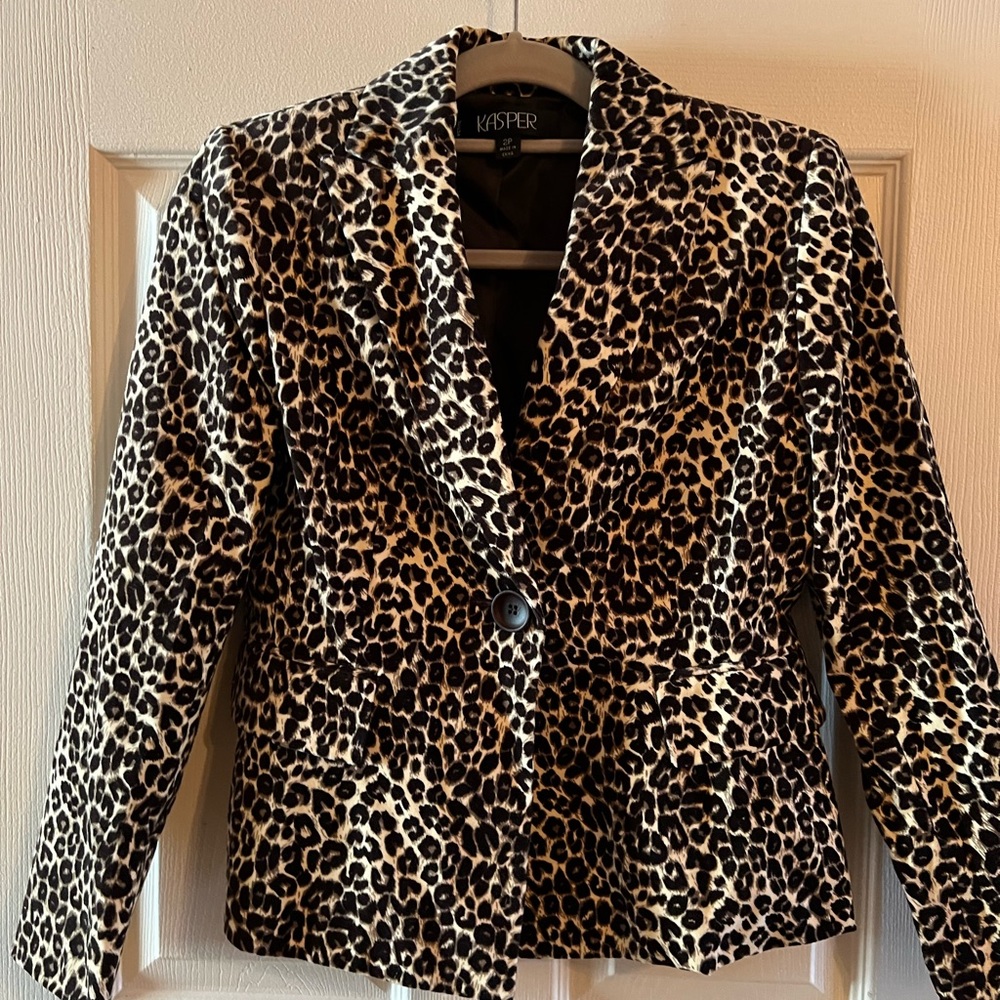 Jasper Velvet leopard suit jacket